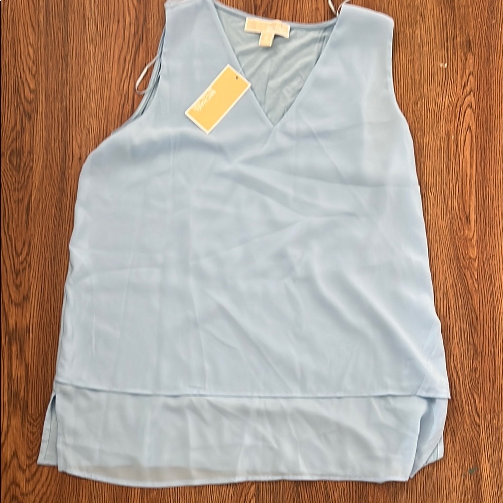 Light Blue Sleeveless Women's Top